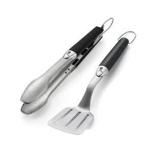 Weber Premium compact eszközkészlet, 2  db-os, nemesacél, fekete