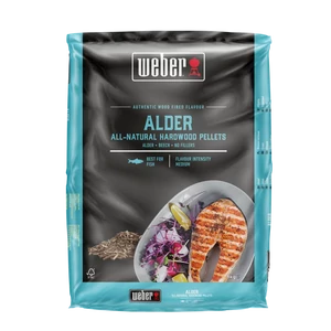 Weber természetes keményfa pellet, éger, 8 kg zsák