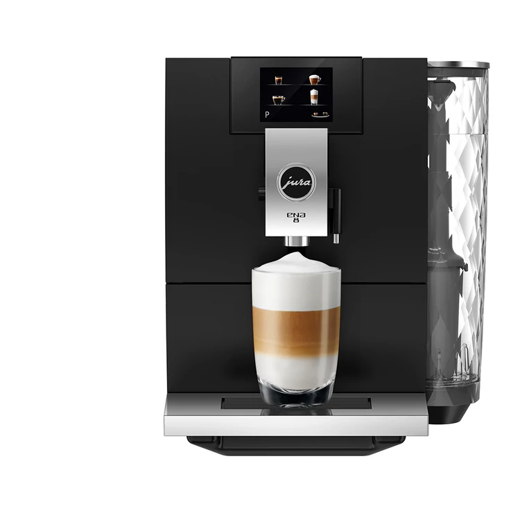 Ena 8 One Touch Full Metropolitan Black kávéfőző szemből