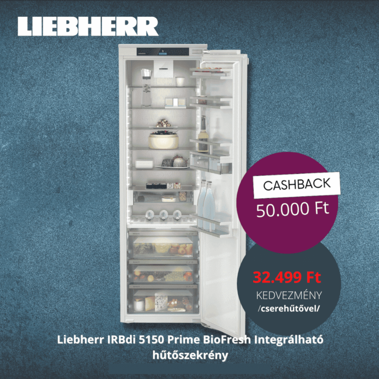 Liebherr IRBdi 5150 Prime Integrálható beépíthető hűtő