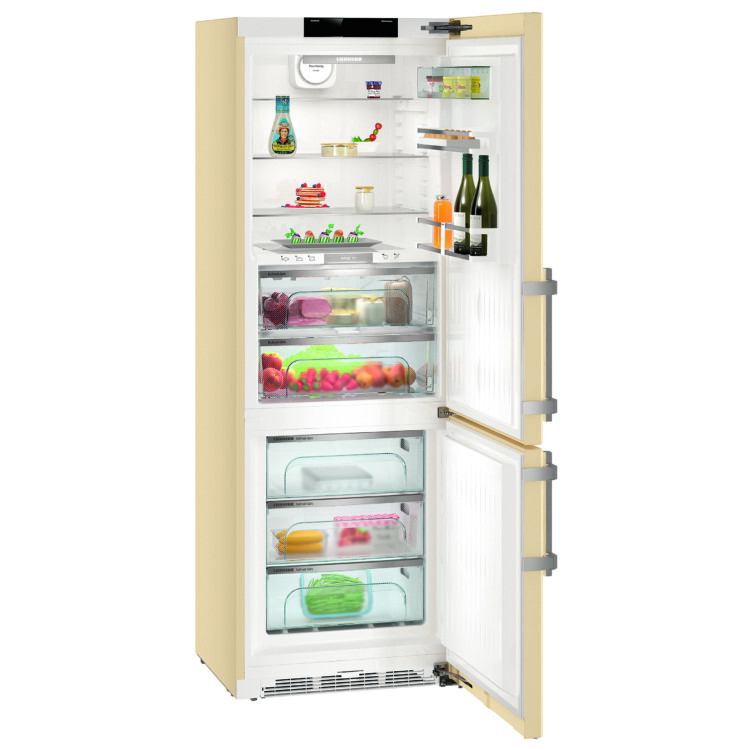 Liebherr CBNbe 5778 Premium kombinált hűtőszekrény teli, nyitott