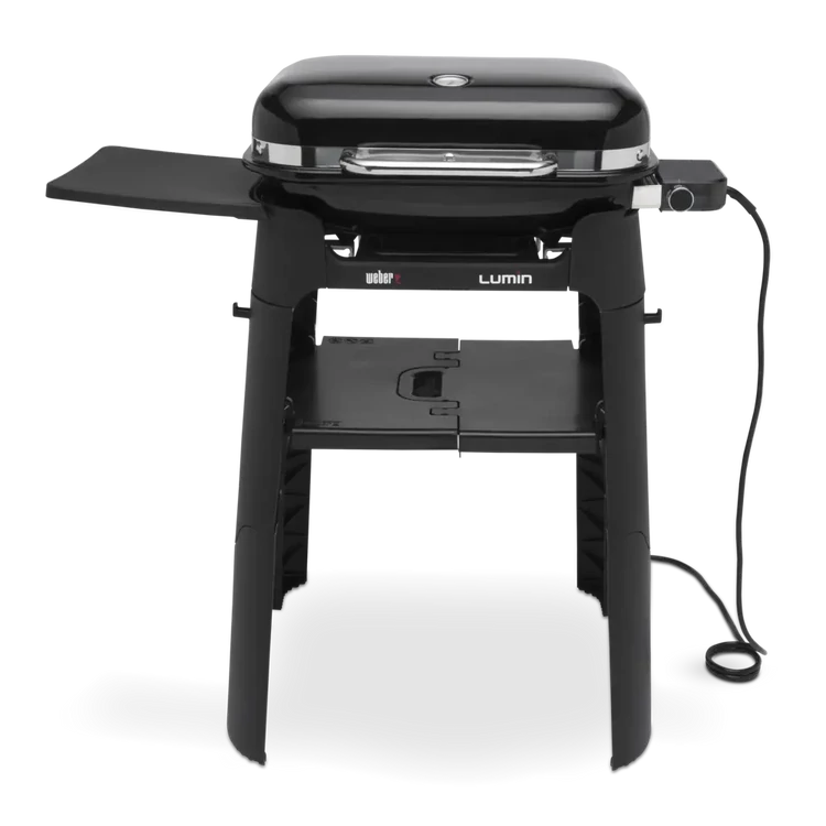 Lumin elektromos grill állvánnyal, fekete