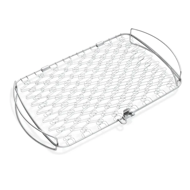 Weber grillező kosár, rozsdamentes acél, kicsi,  Q™ 3000 és újabb, illetve 57 cm-es és nagyobb faszenes grillekhez
