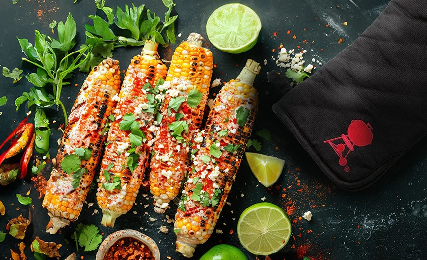 Grillezett kukorica chilis-lime-os fűszervajjal