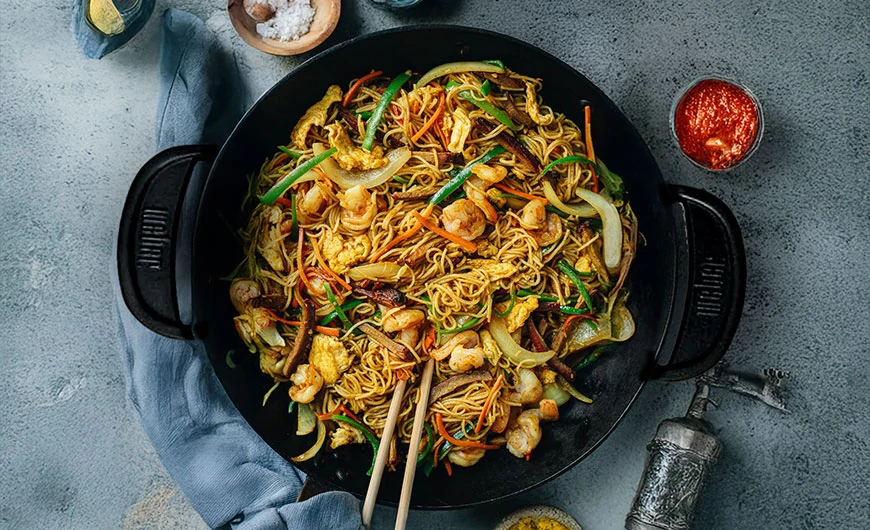 Szingapúri sült tészta