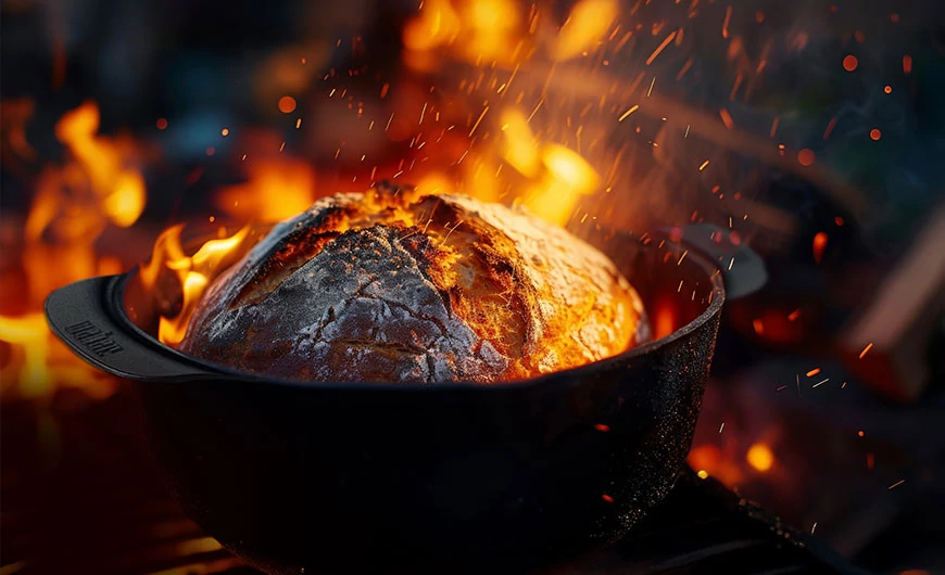 Lábasban sült cipó