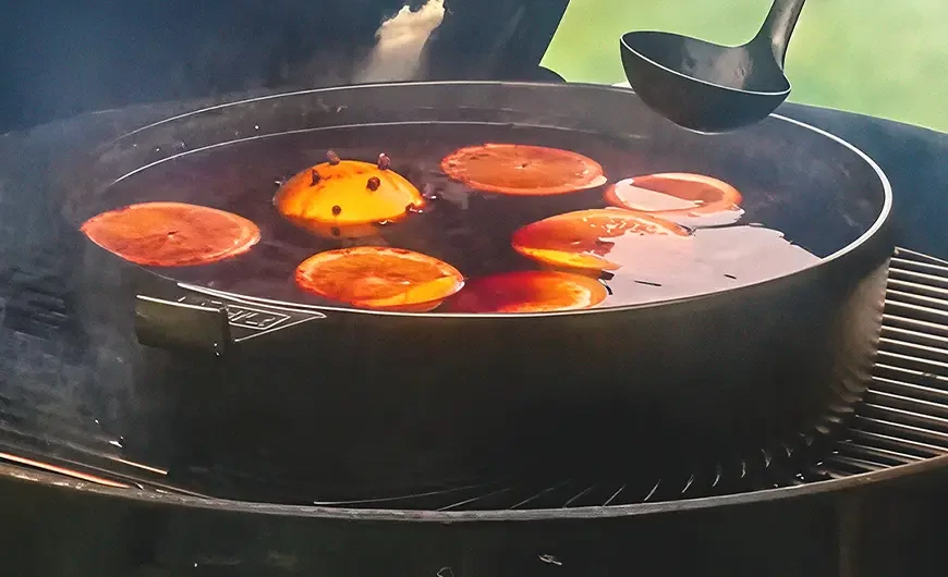 Füstös forralt bor a grillről