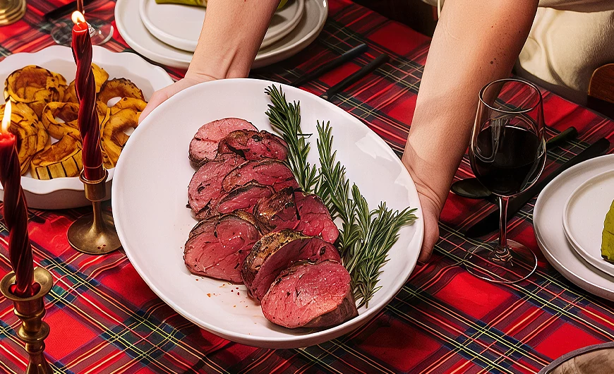 Ünnepi reverse-sear bélszín