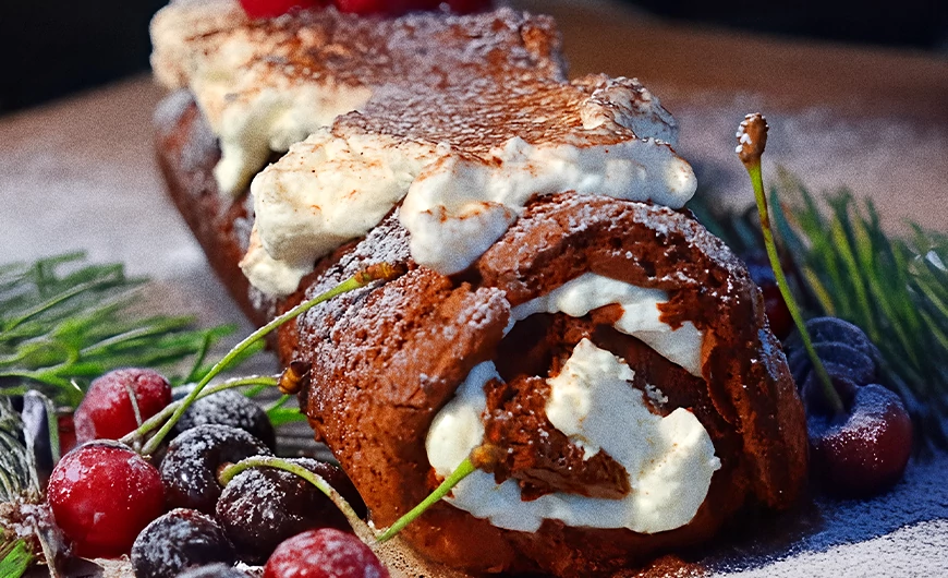 Csokoládés fatörzs grillen készítve